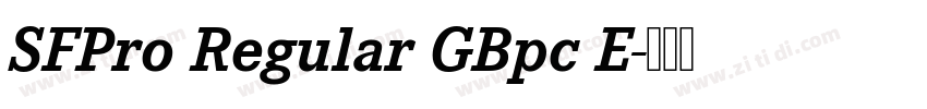 SFPro Regular GBpc E字体转换
